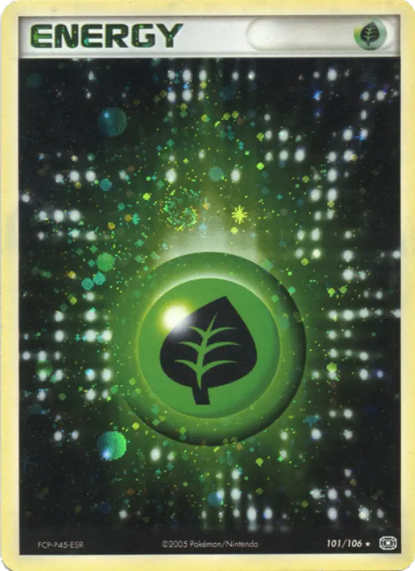 Scan HD carte Pokémon Énergie Plante 101/106 — EX Émeraude