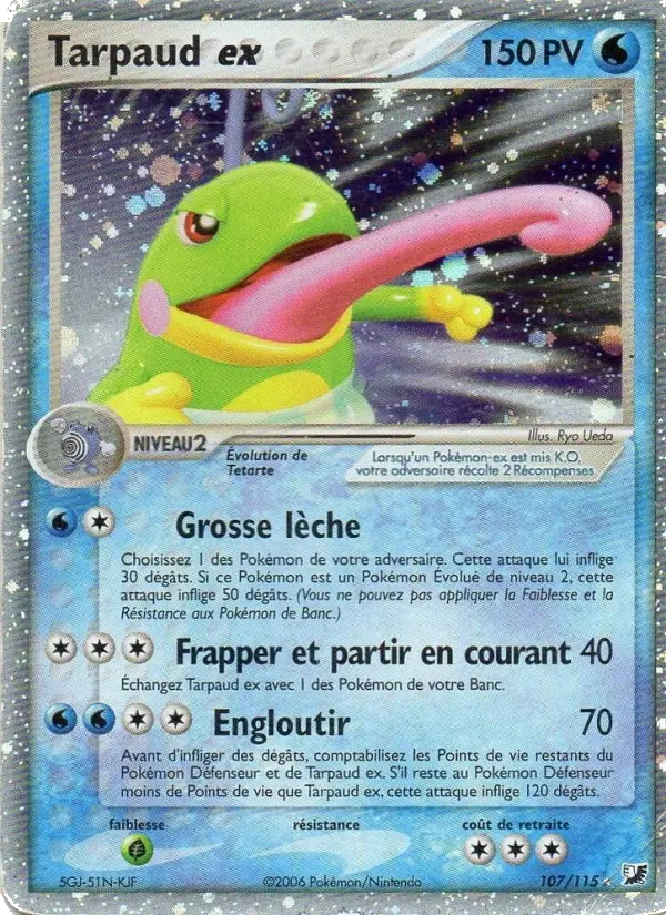 Scan HD carte Pokémon Tarpaud ex 107/115 — EX Forces Cachées