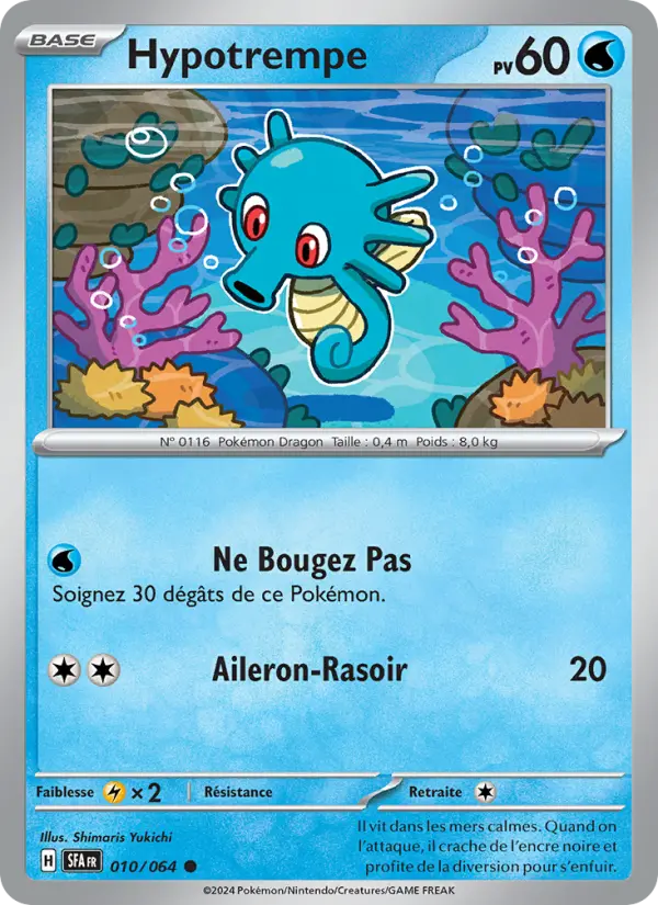Scan HD carte Pokémon Hypotrempe 010/64 — Fable Nébuleuse