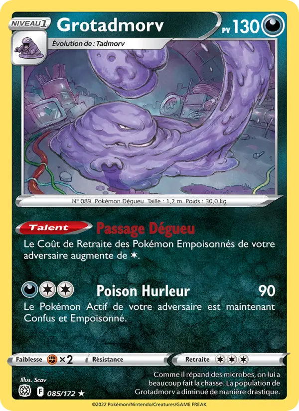 Scan HD carte Pokémon Grotadmorv 085/172 — Stars Étincelantes