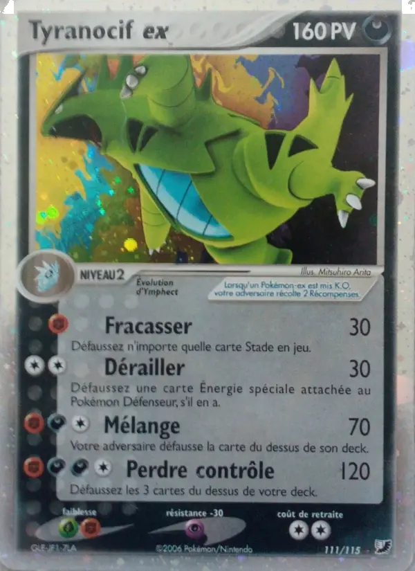 Scan HD carte Pokémon Tyranocif ex 111/115 — EX Forces Cachées