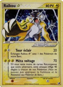 Carte Pokémon Raikou ☆ 114 EX Forces Cachées