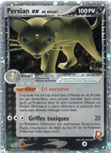 Carte Pokemon Persian ex de Rocket 116/115 EX Forces Cachées