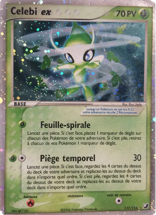 Scan HD carte Pokémon Celebi ex 117/115 — EX Forces Cachées