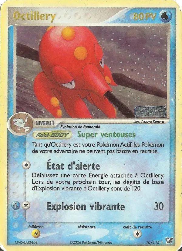 Scan HD carte Pokémon Octillery 10/115 — EX Forces Cachées