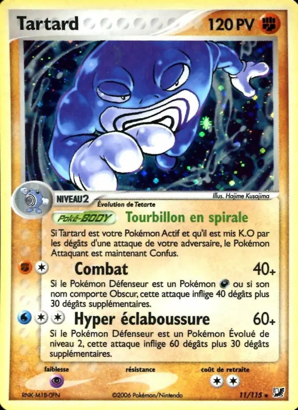 Scan HD carte Pokémon Tartard 11/115 — EX Forces Cachées