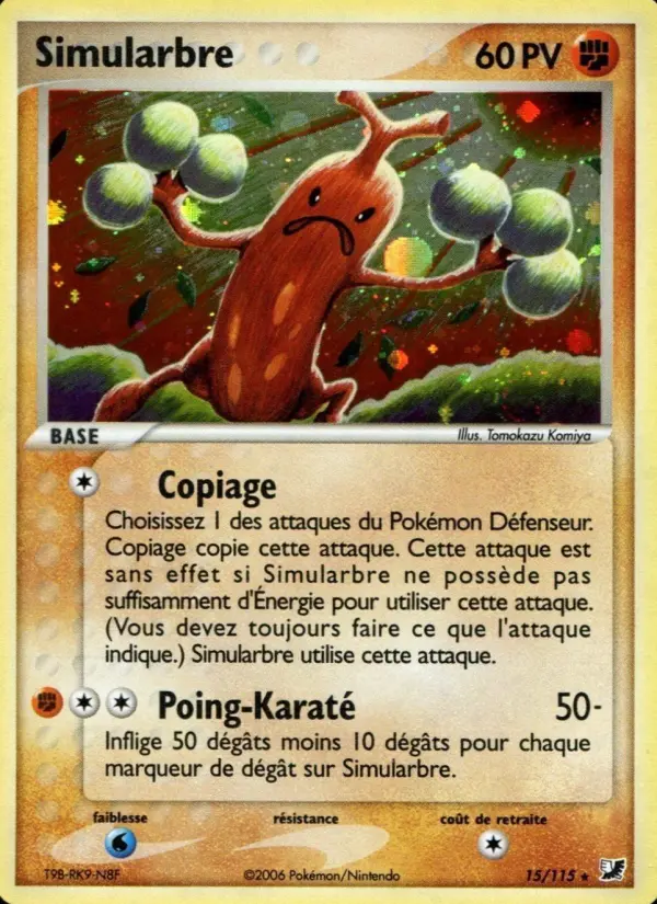 Scan HD carte Pokémon Simularbre 15/115 — EX Forces Cachées