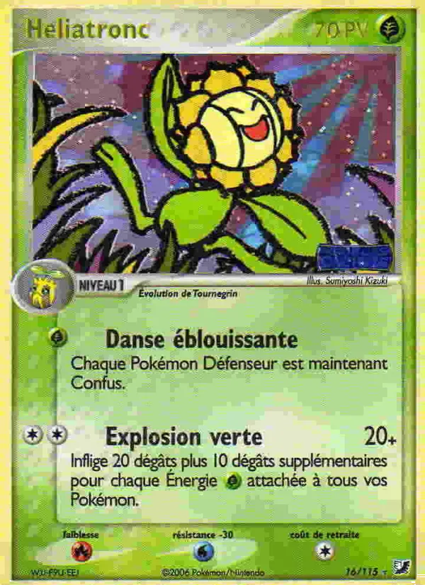 Scan HD carte Pokémon Heliatronc 16/115 — EX Forces Cachées