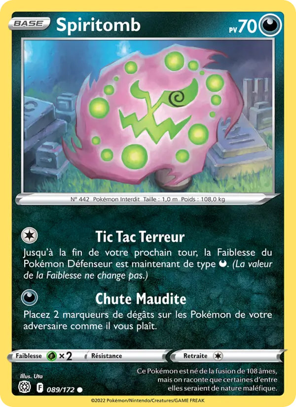 Scan HD carte Pokémon Spiritomb 089/172 — Stars Étincelantes