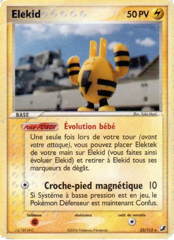 Scan HD carte Pokémon Elekid 23/115 — EX Forces Cachées