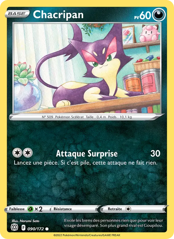 Scan HD carte Pokémon Chacripan 090/172 — Stars Étincelantes