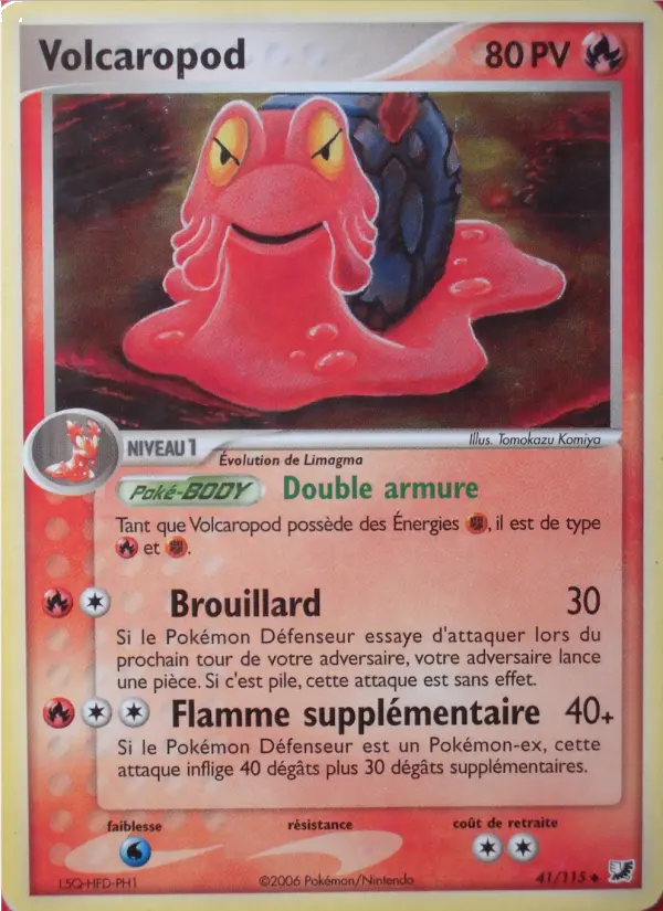Scan HD carte Pokémon Volcaropod 41/115 — EX Forces Cachées
