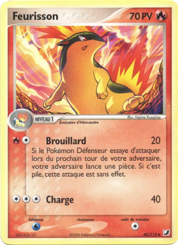 Scan HD carte Pokémon Feurisson 45/115 — EX Forces Cachées