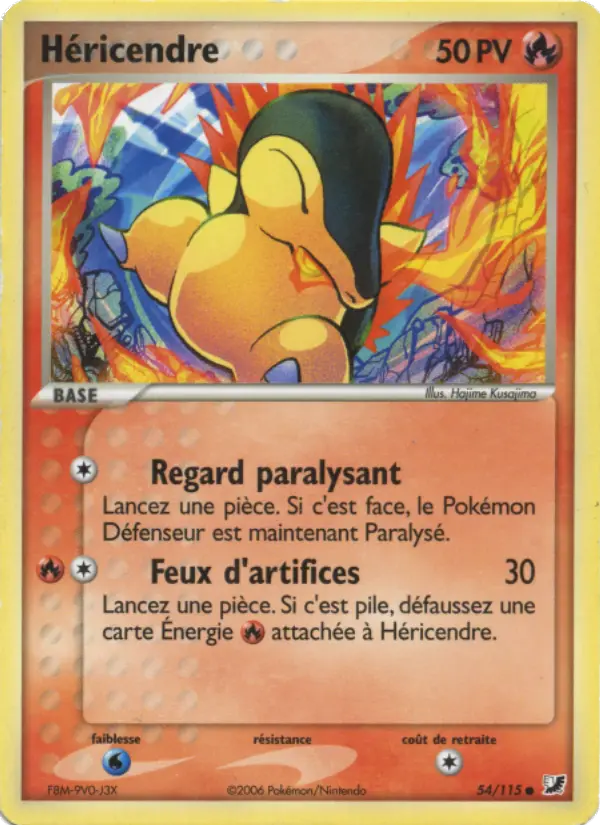 Scan HD carte Pokémon Héricendre 54/115 — EX Forces Cachées