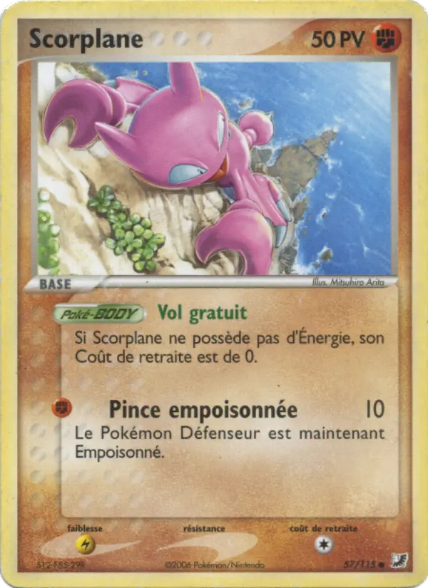 Scan HD carte Pokémon Scorplane 57/115 — EX Forces Cachées