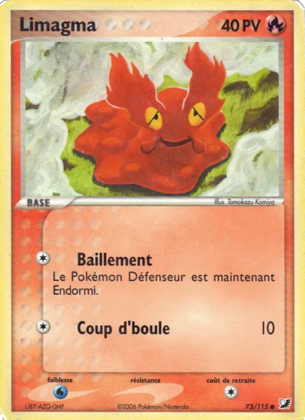 Scan HD carte Pokémon Limagma 73/115 — EX Forces Cachées