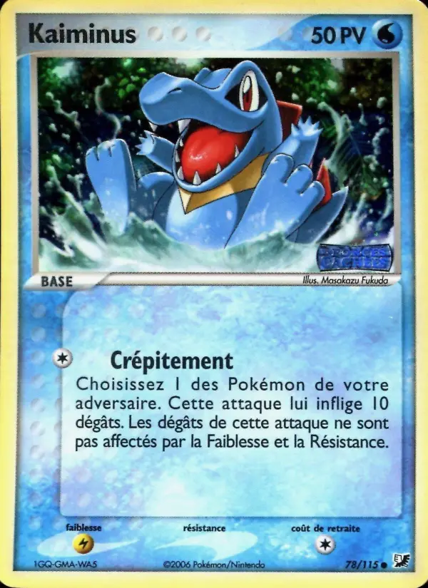Scan HD carte Pokémon Kaiminus 78/115 — EX Forces Cachées