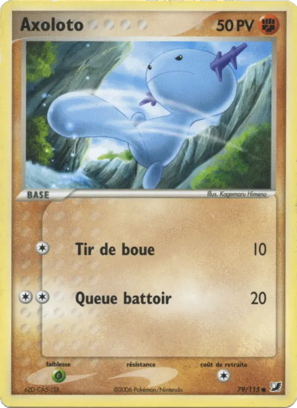 Scan HD carte Pokémon Axoloto 79/115 — EX Forces Cachées