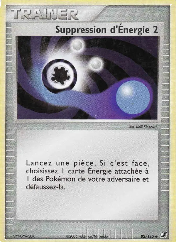 Scan HD carte Pokémon Suppression d'Énergie 2 82/115 — EX Forces Cachées