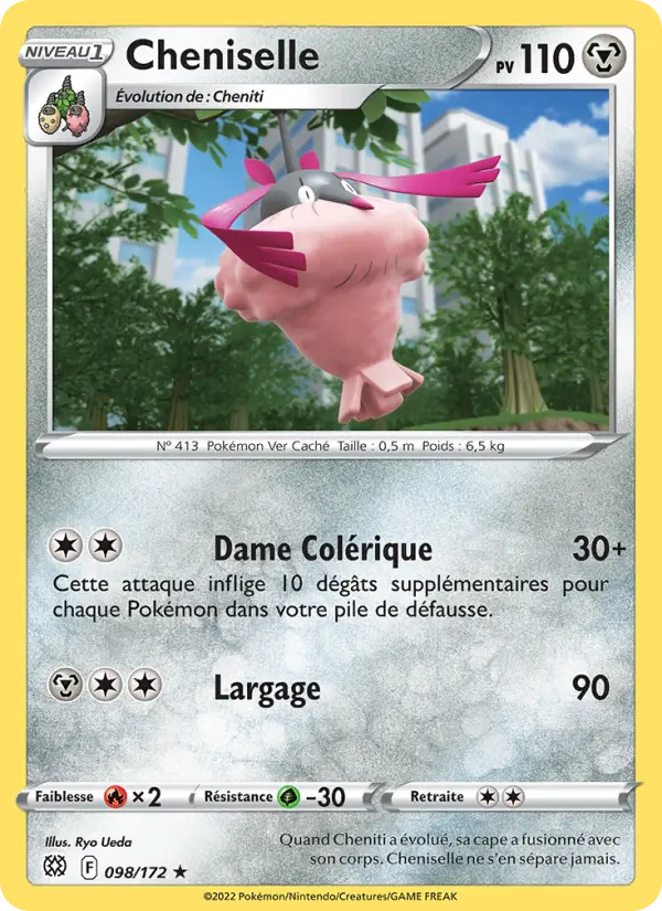 Scan HD carte Pokémon Cheniselle 098/172 — Stars Étincelantes