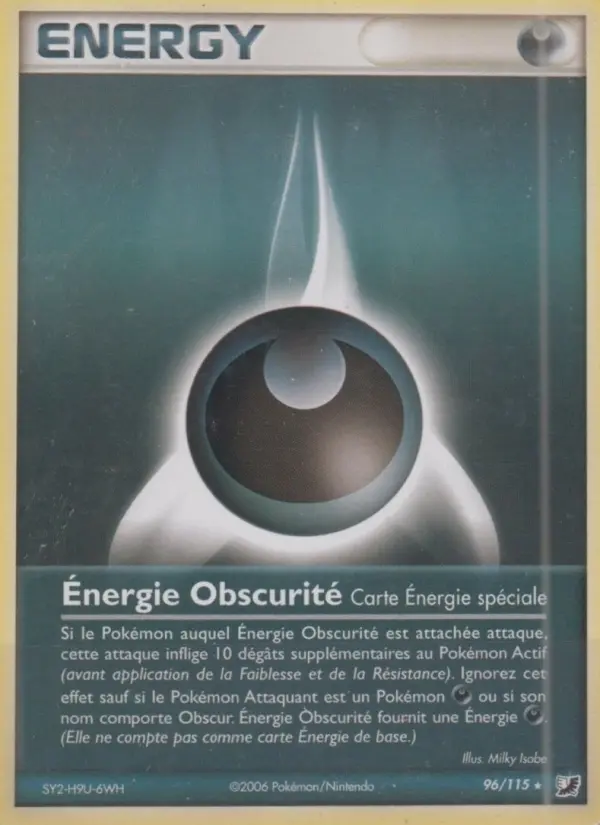 Scan HD carte Pokémon Énergie Obscurité 96/115 — EX Forces Cachées