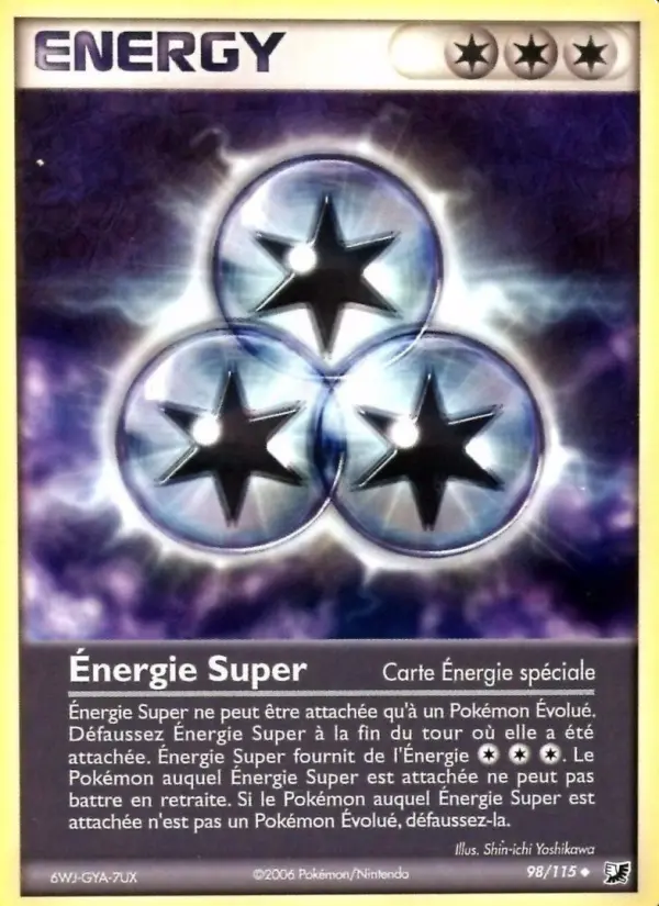 Scan HD carte Pokémon Énergie Super 98/115 — EX Forces Cachées
