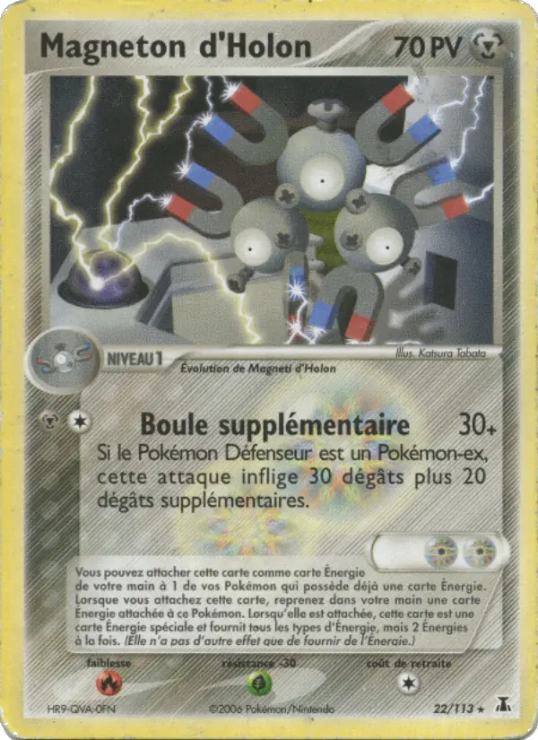 Scan HD carte Pokémon Magneton d'Holon 22/113 — EX Espèces Delta