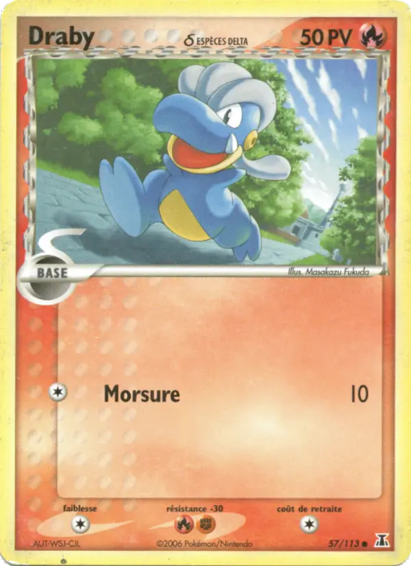 Scan HD carte Pokémon Draby δ 57/113 — EX Espèces Delta