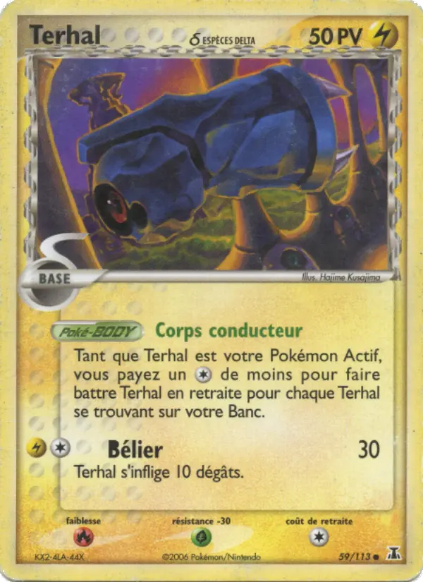 Scan HD carte Pokémon Terhal δ 59/113 — EX Espèces Delta