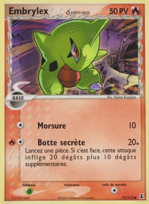 Scan HD carte Pokémon Embrylex δ 73/113 — EX Espèces Delta