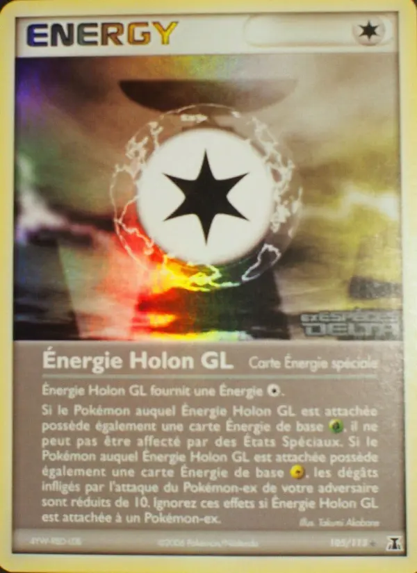 Scan HD carte Pokémon Énergie Holon GL 105/113 — EX Espèces Delta