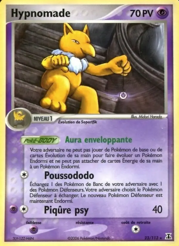 Scan HD carte Pokémon Hypnomade 23/113 — EX Espèces Delta