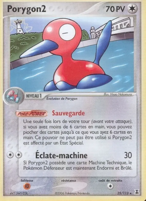 Scan HD carte Pokémon Porygon2 25/113 — EX Espèces Delta