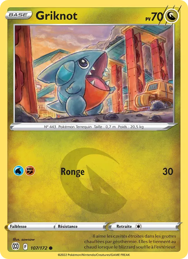 Scan HD carte Pokémon Griknot 107/172 — Stars Étincelantes