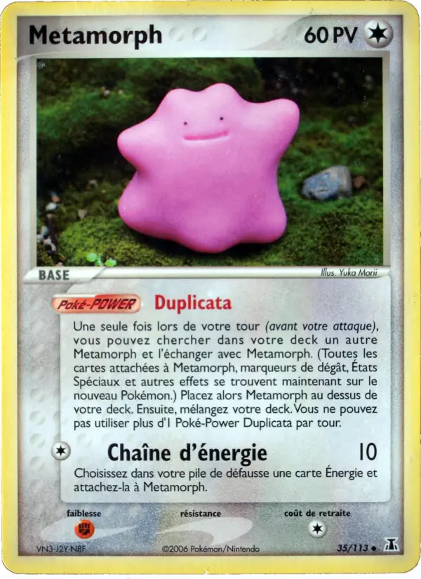 Scan HD carte Pokémon Metamorph 35/113 — EX Espèces Delta