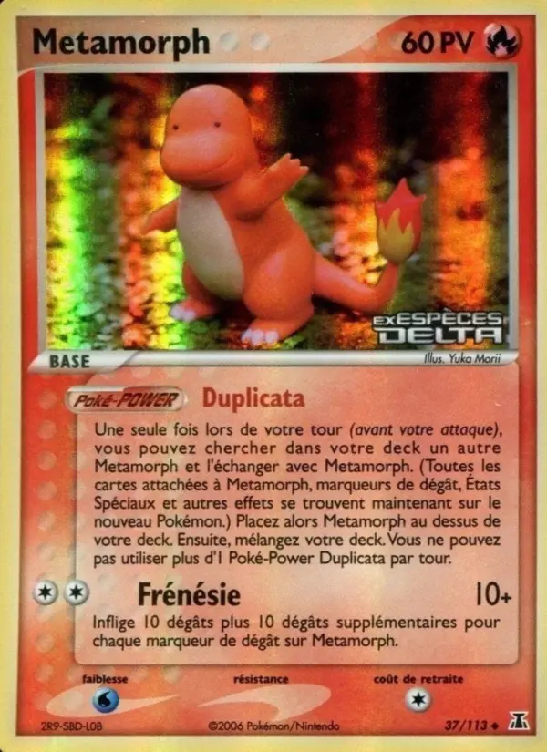 Scan HD carte Pokémon Metamorph 37/113 — EX Espèces Delta