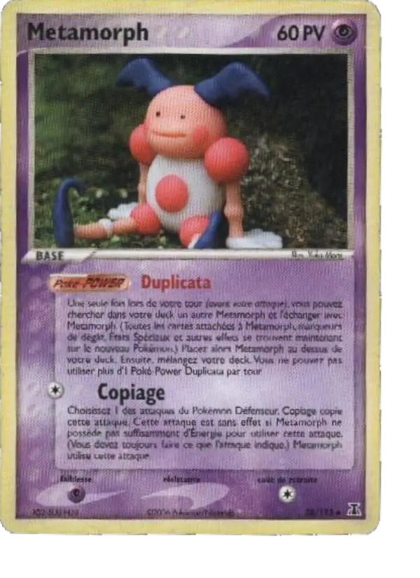 Scan HD carte Pokémon Metamorph 38/113 — EX Espèces Delta