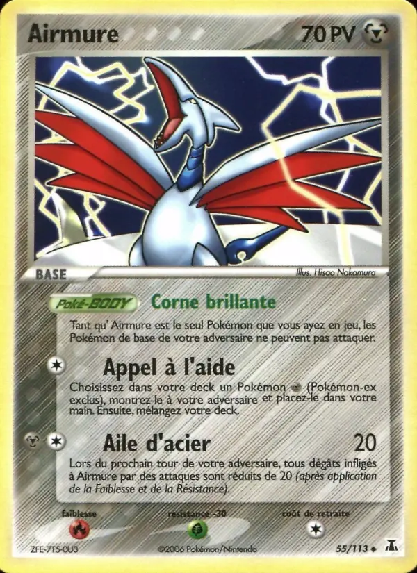 Scan HD carte Pokémon Airmure 55/113 — EX Espèces Delta
