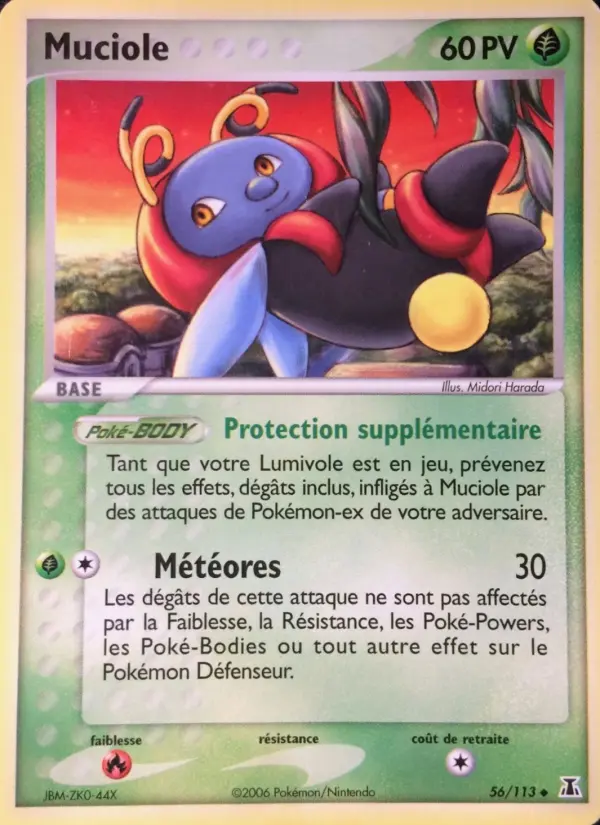 Scan HD carte Pokémon Muciole 56/113 — EX Espèces Delta