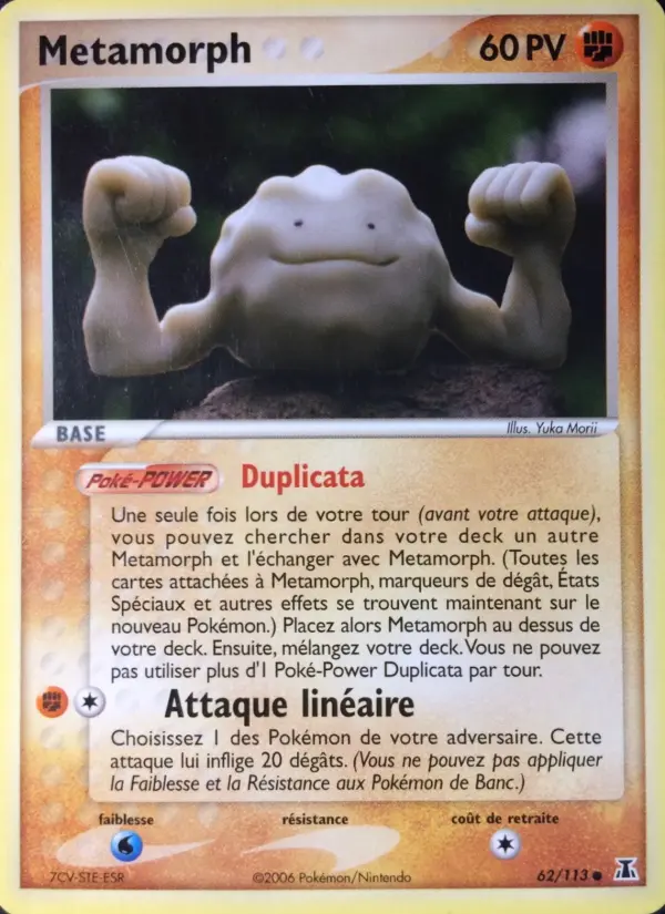 Scan HD carte Pokémon Metamorph 62/113 — EX Espèces Delta