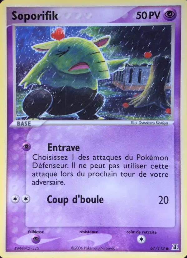 Scan HD carte Pokémon Soporifik 67/113 — EX Espèces Delta