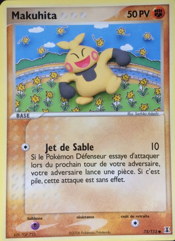 Scan HD carte Pokémon Makuhita 75/113 — EX Espèces Delta
