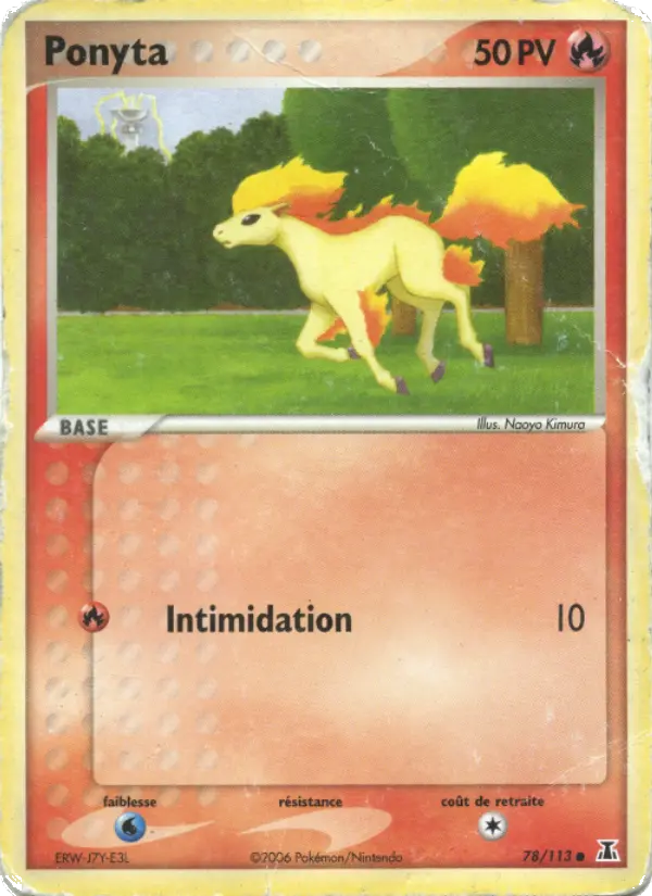 Scan HD carte Pokémon Ponyta 78/113 — EX Espèces Delta