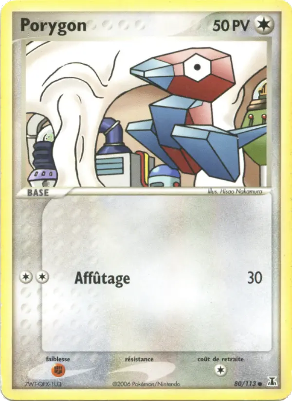 Scan HD carte Pokémon Porygon 80/113 — EX Espèces Delta
