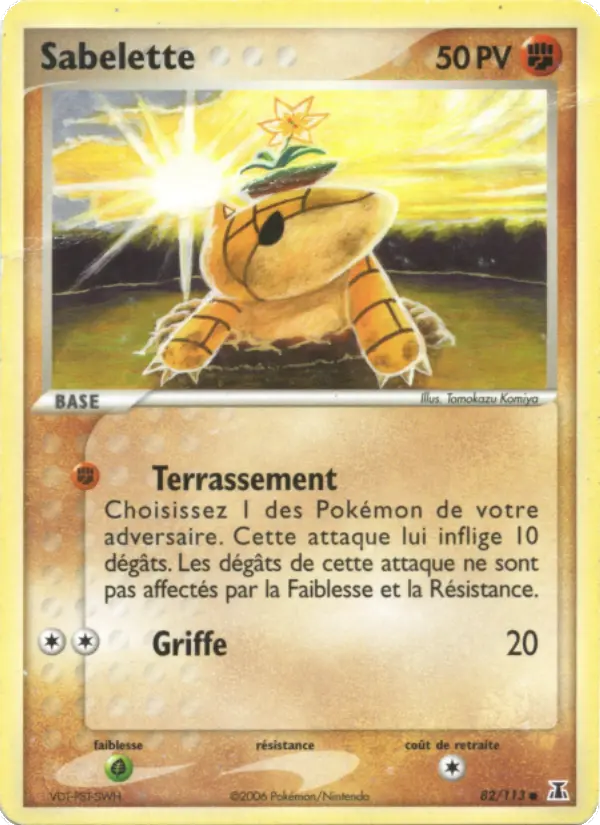 Scan HD carte Pokémon Sabelette 82/113 — EX Espèces Delta