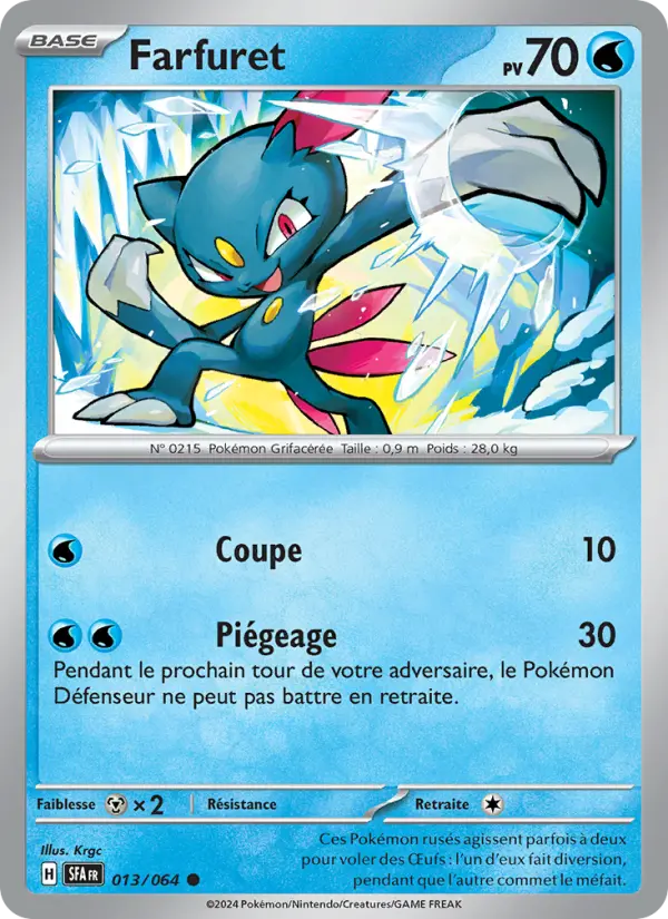 Scan HD carte Pokémon Farfuret 013/64 — Fable Nébuleuse