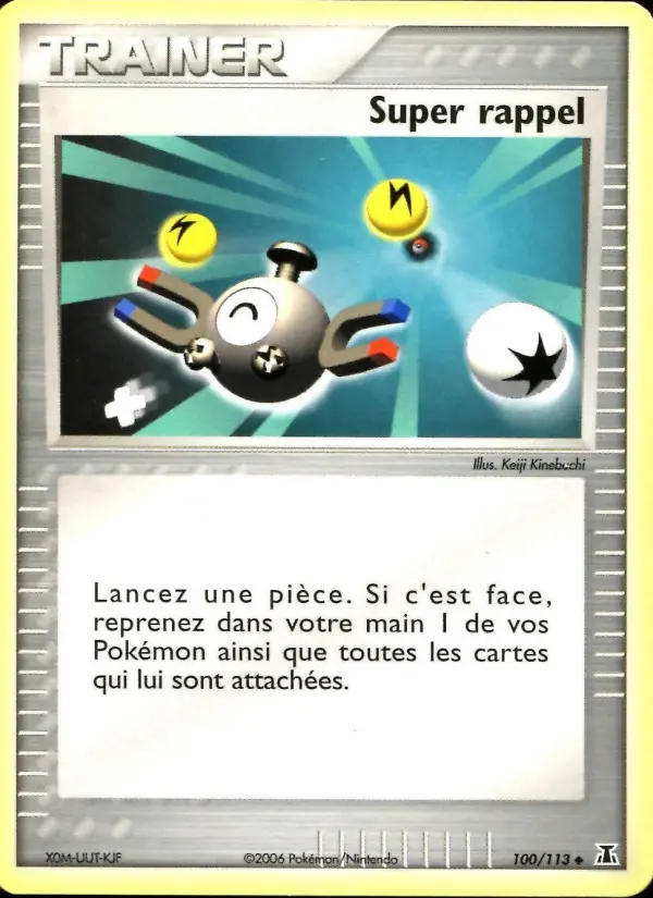 Scan HD carte Pokémon Super rappel 100/113 — EX Espèces Delta