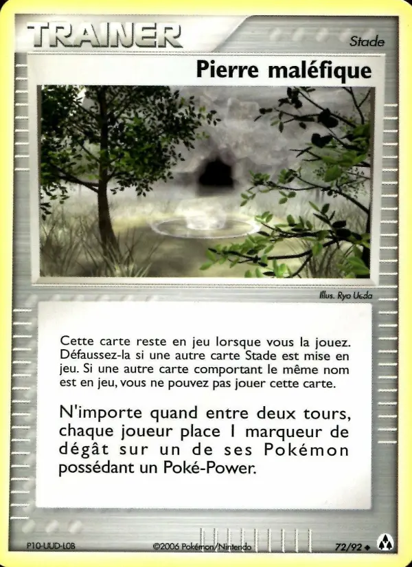 Scan HD carte Pokémon Pierre maléfique 72/92 — EX Créateurs de légendes