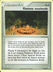 Carte Pokemon Flamme maximale 74/92 EX Créateurs de légendes