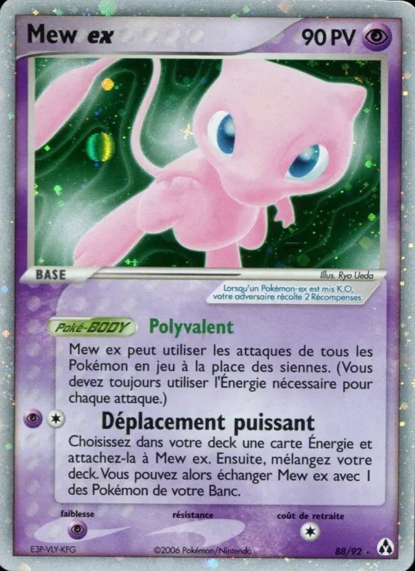 Scan HD carte Pokémon Mew ex 88/92 — EX Créateurs de légendes